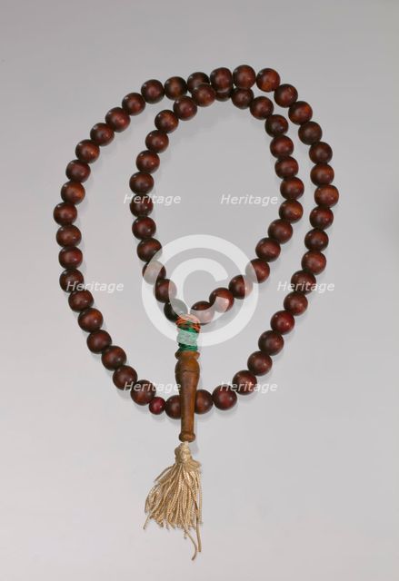 Wooden prayer beads owned by Suliaman El-Hadi, late 20th century. Creator: Unknown.