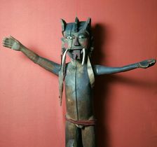 Wooden protective figure from the Nicobar Islands