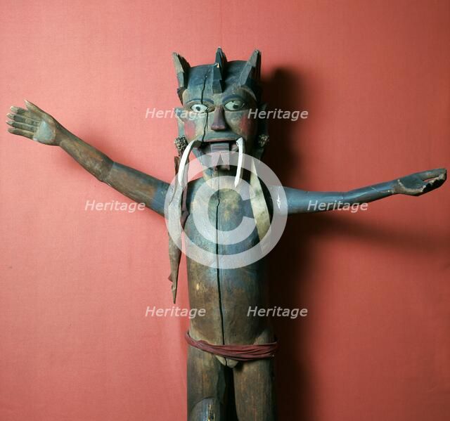 Wooden protective figure from the Nicobar Islands. Artist: Unknown