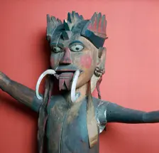 Wooden protective figure from the Nicobar islands