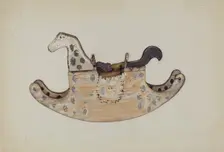 Wooden Rocking Horse, c. 1937. Creator: Laura Bilodeau