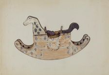 Wooden Rocking Horse, c. 1937. Creator: Laura Bilodeau