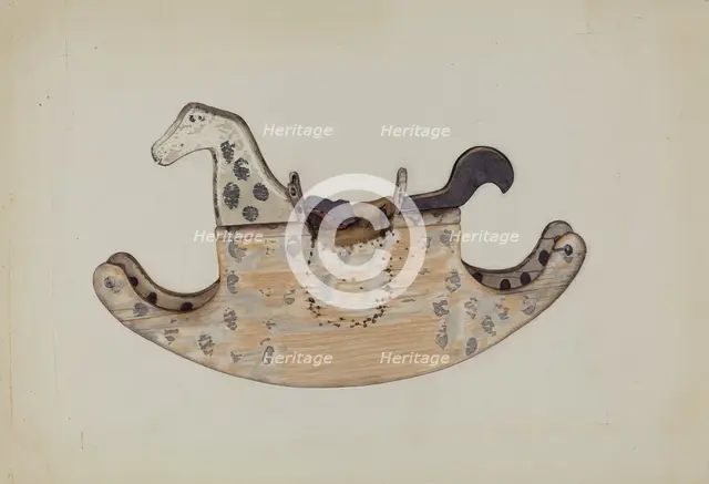Wooden Rocking Horse, c. 1937. Creator: Laura Bilodeau.