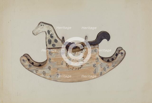 Wooden Rocking Horse, c. 1937. Creator: Laura Bilodeau.