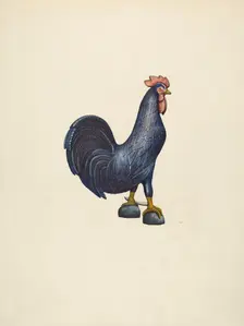 Wooden Rooster, 1935/1942. Creator: John Davis