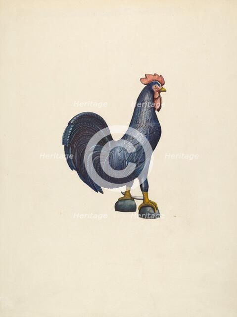 Wooden Rooster, 1935/1942. Creator: John Davis.