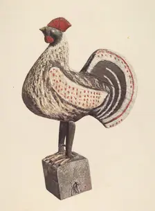 Wooden Rooster, c. 1938. Creator: Sadie Berman