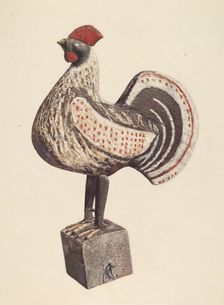 Wooden Rooster, c. 1938. Creator: Sadie Berman