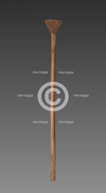 Wooden Staff or Support, Middle Kingdom, Dynasty 11-12, 2040-1914 BC. Creator: Unknown.