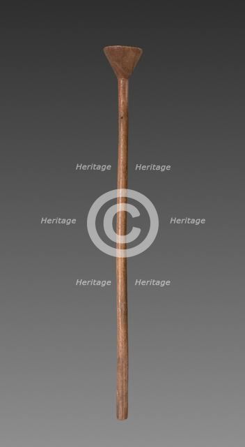 Wooden Staff or Support, Middle Kingdom, Dynasty 11-12, 2040-1914 BC. Creator: Unknown.