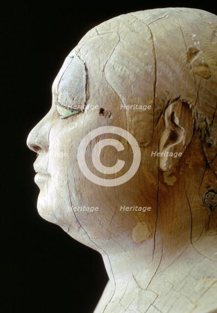 Wooden statue of Ka-Aper, Cairo Museum, Egypt. Artist: Tony Evans