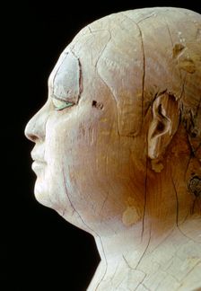 Wooden statue of Ka-Aper, Cairo Museum, Egypt. Creator: Tony Evans