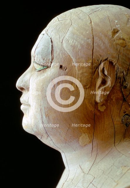 Wooden statue of Ka-Aper, Cairo Museum, Egypt. Creator: Tony Evans.