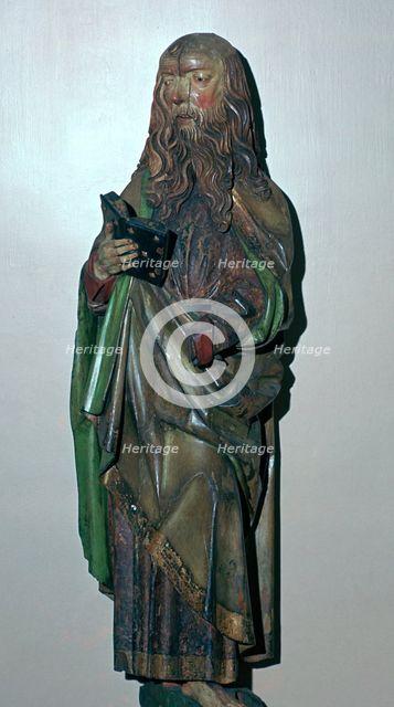 Wooden statuette of St Paul. Artist: Unknown
