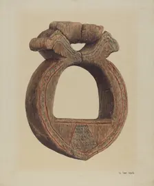 Wooden Stirrup, 1935/1942. Creator: Vera Van Voris