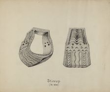 Wooden Stirrup, c. 1936. Creator: Gerald Transpota