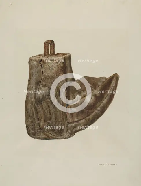 Wooden Stirrup, c. 1941. Creator: Juanita Donahoo.