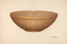 Wooden Salad or Chopping Bowl, c. 1938. Creator: Rex F Bush