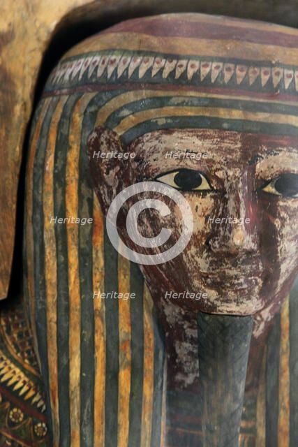 Wooden sarcophagus of Pa-Kush, priest of Amun? Artist: Unknown