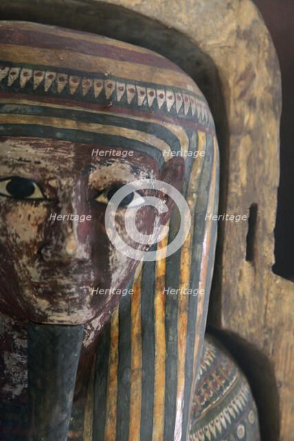 Wooden sarcophagus of Pa-Kush, priest of Amun? Artist: Unknown