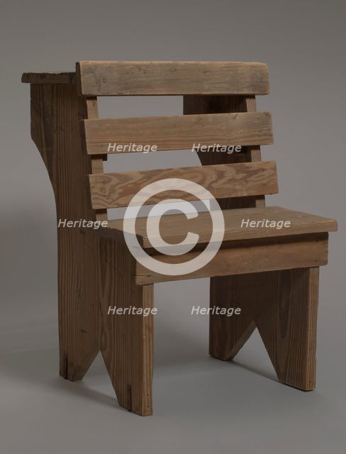 Wooden school desk from Bethel Evangelical Lutheran Church and School, 1925-1963. Creator: Unknown.
