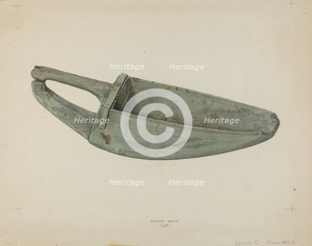 Wooden Scoop, 1938. Creator: Eugene Bartz.