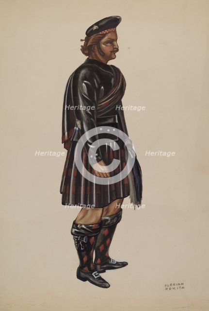 Wooden Scotchman, c. 1937. Creator: Florian Rokita.