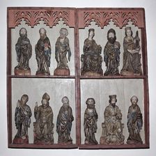 Wooden sculptures above the altar, Misterhult Church, Sweden, late 15th century