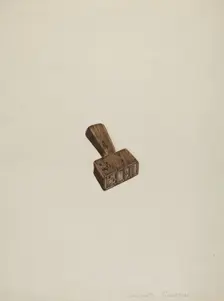 Wooden Seal, c. 1941. Creator: Laurette Gauthier