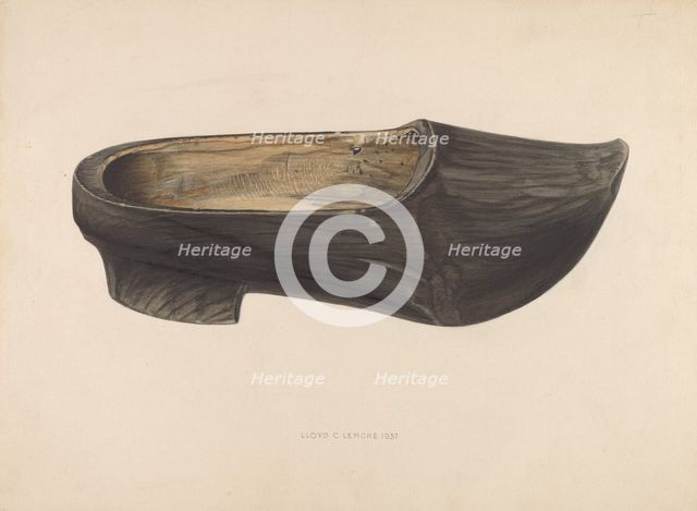 Wooden Shoe, 1937. Creator: Lloyd Charles Lemcke.