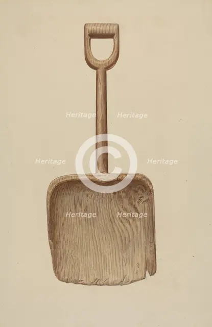 Wooden Shovel, c. 1938. Creator: Albert Ryder.