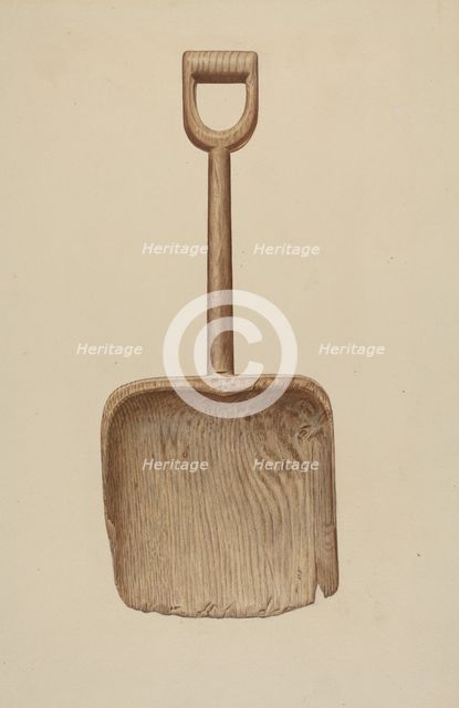 Wooden Shovel, c. 1938. Creator: Albert Ryder.