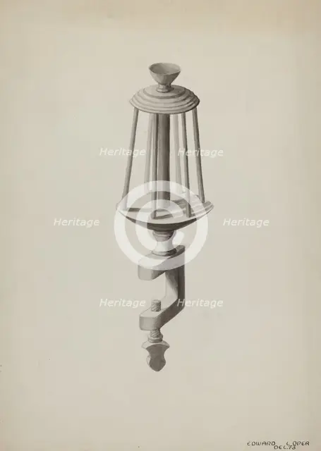 Wooden Silk Winder, c. 1936. Creator: Edward L Loper.