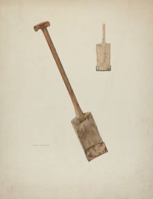 Wooden Spade, 1938. Creator: Archie Thompson
