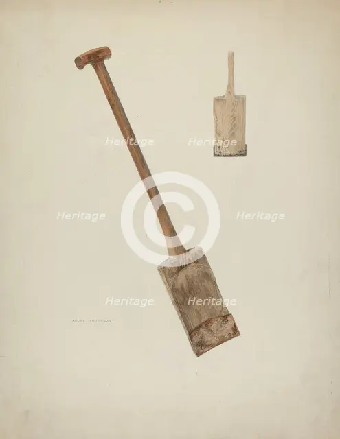 Wooden Spade, 1938. Creator: Archie Thompson.