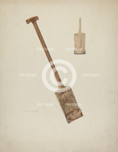 Wooden Spade, 1938. Creator: Archie Thompson.
