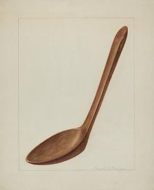 Wooden Spatula, c. 1938. Creator: Manuel G. Runyan