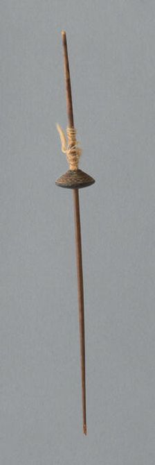 Wooden Spindle with Ceramic Whorls, Peru, 1000/1476. Creator: Unknown