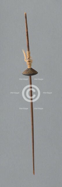 Wooden Spindle with Ceramic Whorls, Peru, 1000/1476. Creator: Unknown.