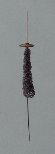 Wooden Spindles with Ceramic Whorls, Peru, 1000/1476. Creator: Unknown