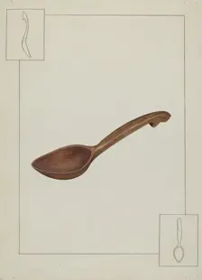 Wooden Spoon, 1935/1942. Creator: Unknown