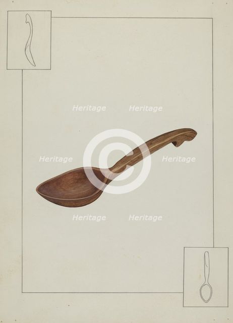 Wooden Spoon, 1935/1942. Creator: Unknown.