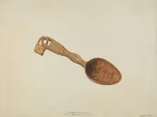 Wooden Spoon, c. 1937. Creator: Wilbur M Rice