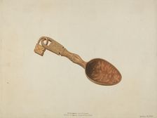 Wooden Spoon, c. 1937. Creator: Wilbur M Rice