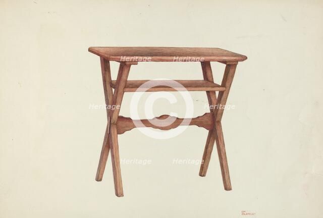 Wooden Table, c. 1953. Creator: Hal Blakeley.