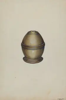Wooden Thread Holder, c. 1936. Creator: Edward L Loper