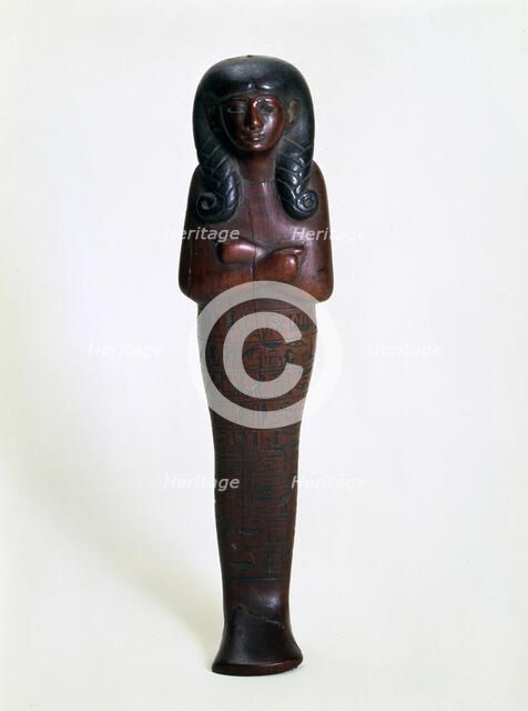 Wooden ushabti figurine of Mutry, Ancient Egyptian, 16th or 15th century BC. Artist: Unknown