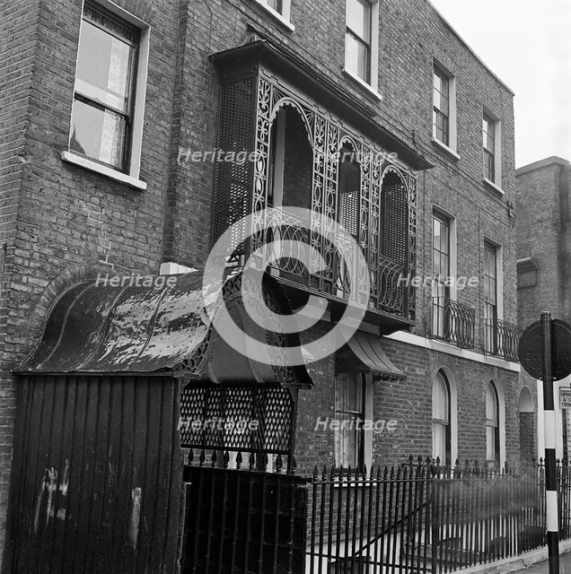 Wooden verandah, Camden Town, London, 1955-1965.  Artist: John Gay