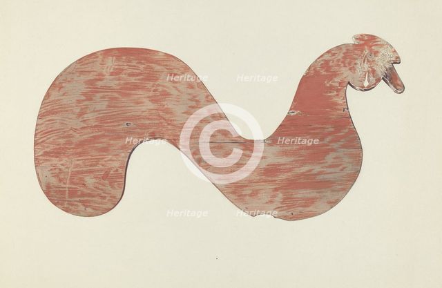 Wooden Weather Vane, probably 1939. Creator: Zabelle Missirian.