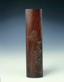 Wooden wrist rest, Qing dynasty, China, 18th century. Creator: Unknown